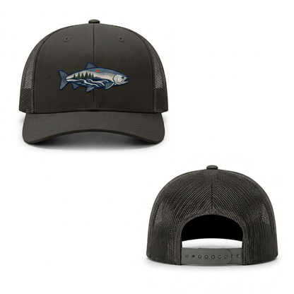 River Trout Trucker Cap - black