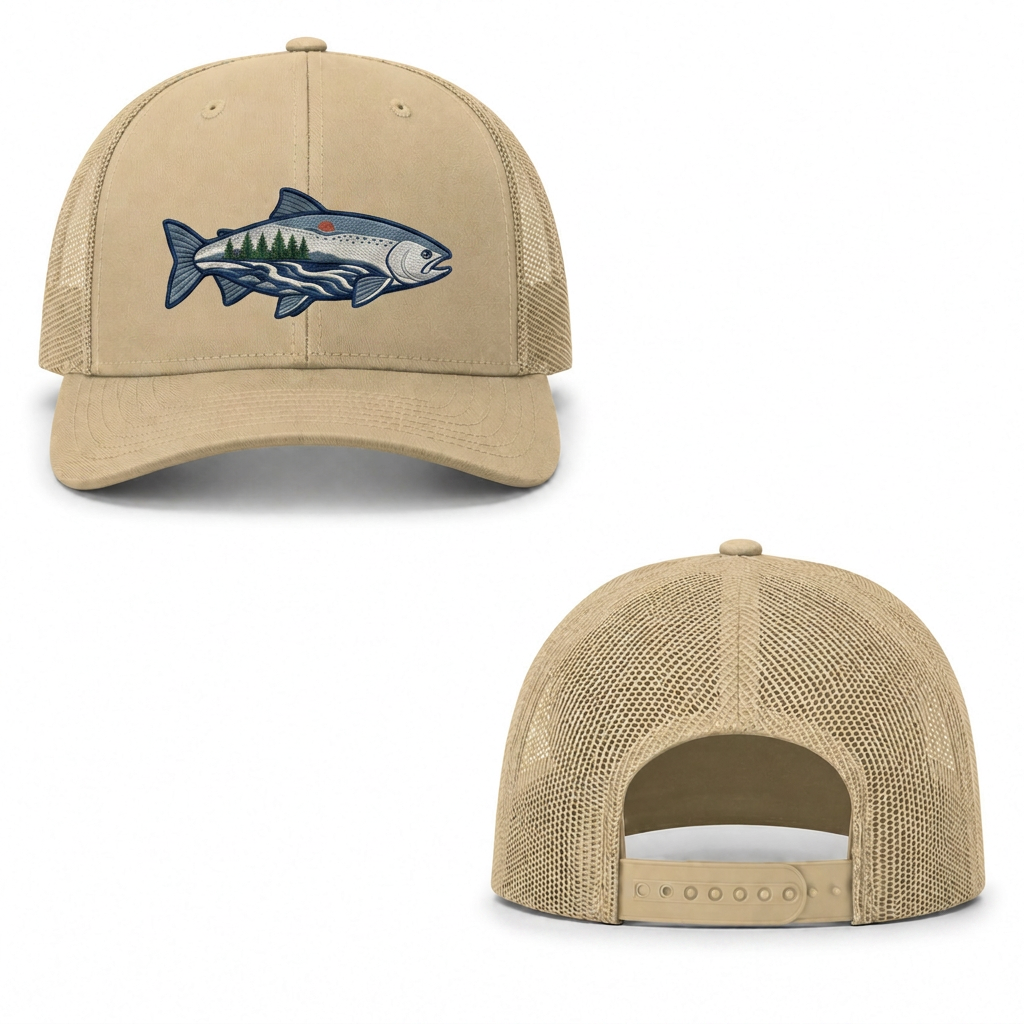 River Trout Trucker Cap - khaki