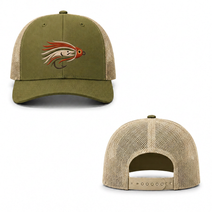 Muskie Bucktail Trucker Cap - moss khaki