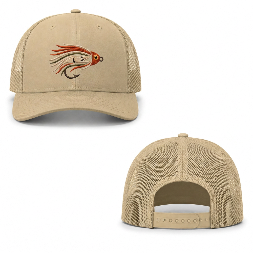 Muskie Bucktail Trucker Cap - khaki