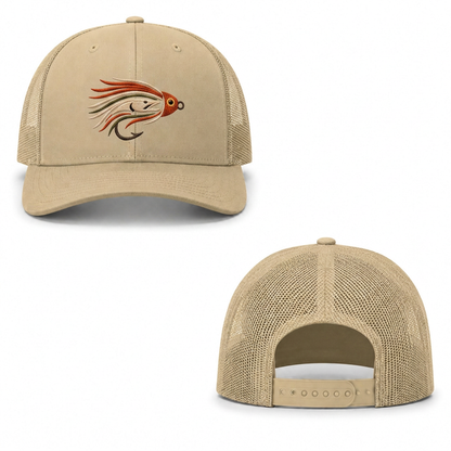 Muskie Bucktail Trucker Cap - khaki