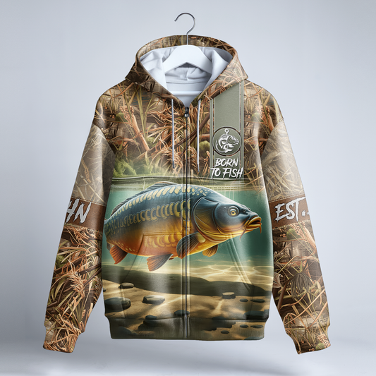 Carp Legend Personalized Zip Hoodie