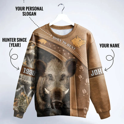 Custom Wild Boar Hunting Sweatshirt – Personalized for Hunters