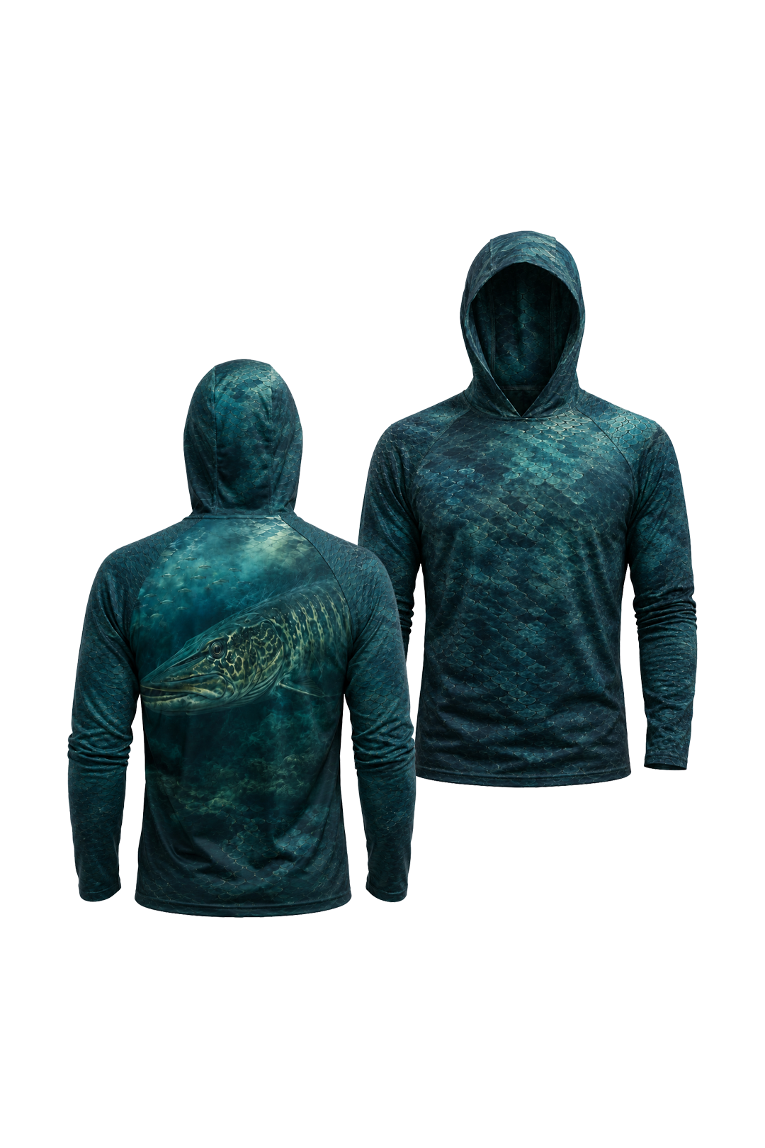 AirLite Fishing Sun Hoodie - Abyssal Musky Lurker - MHL28 image 1
