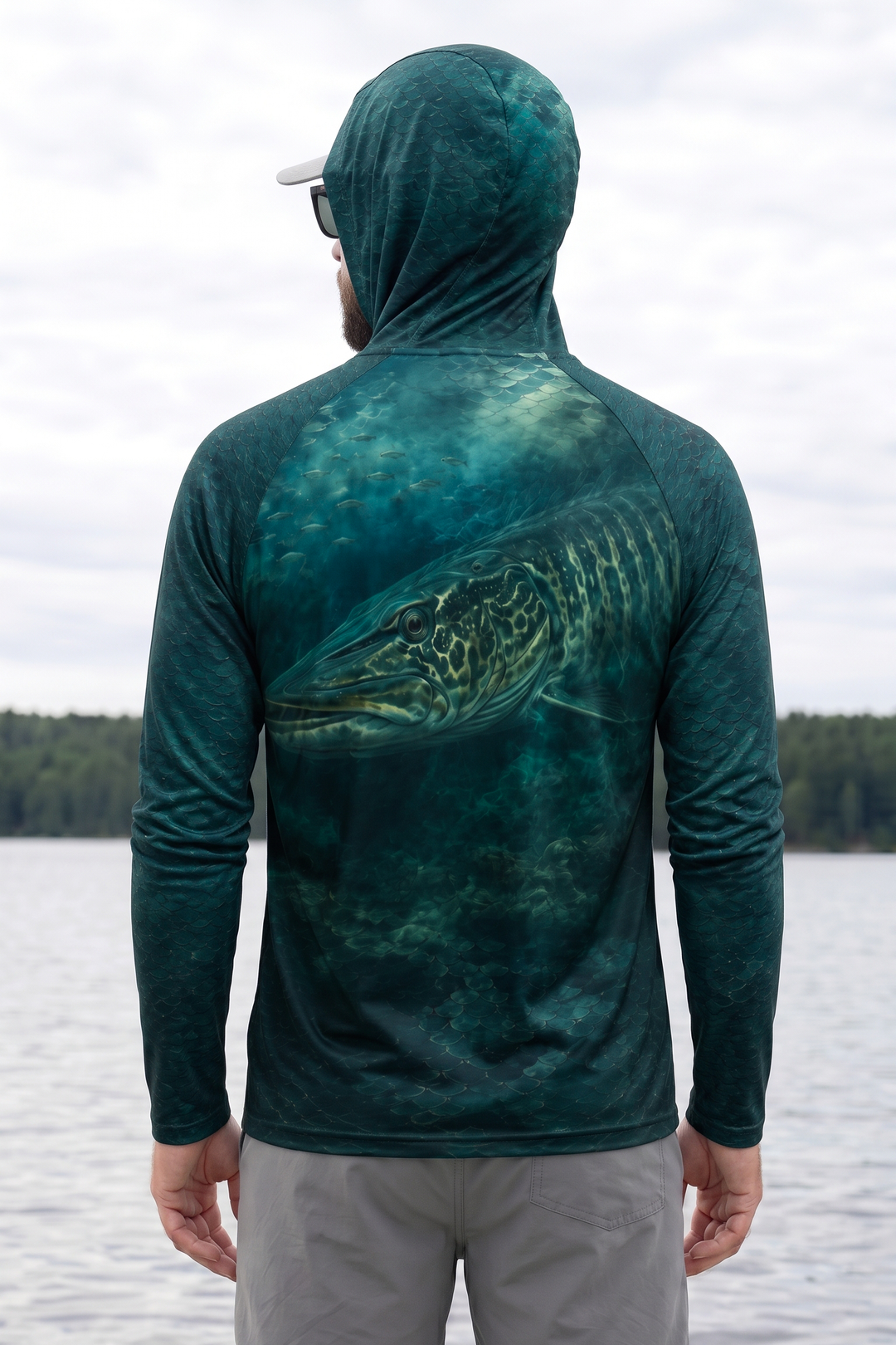 AirLite Fishing Sun Hoodie - Abyssal Musky Lurker - MHL28 image 2