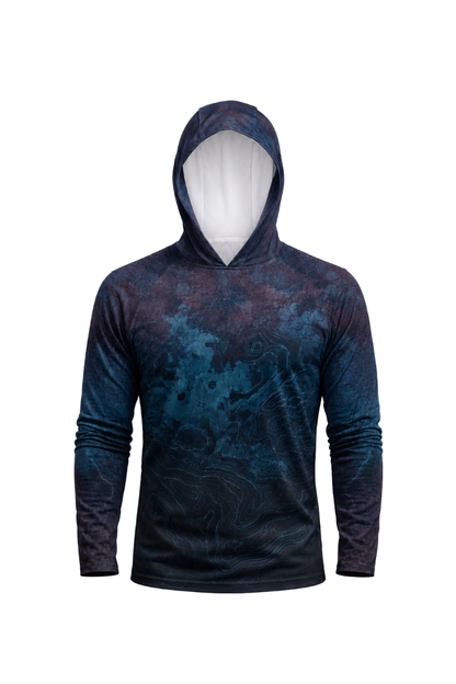 AirLite Fishing Sun Hoodie - Midnight Depth Muskie - MHL007 mockup opposite side