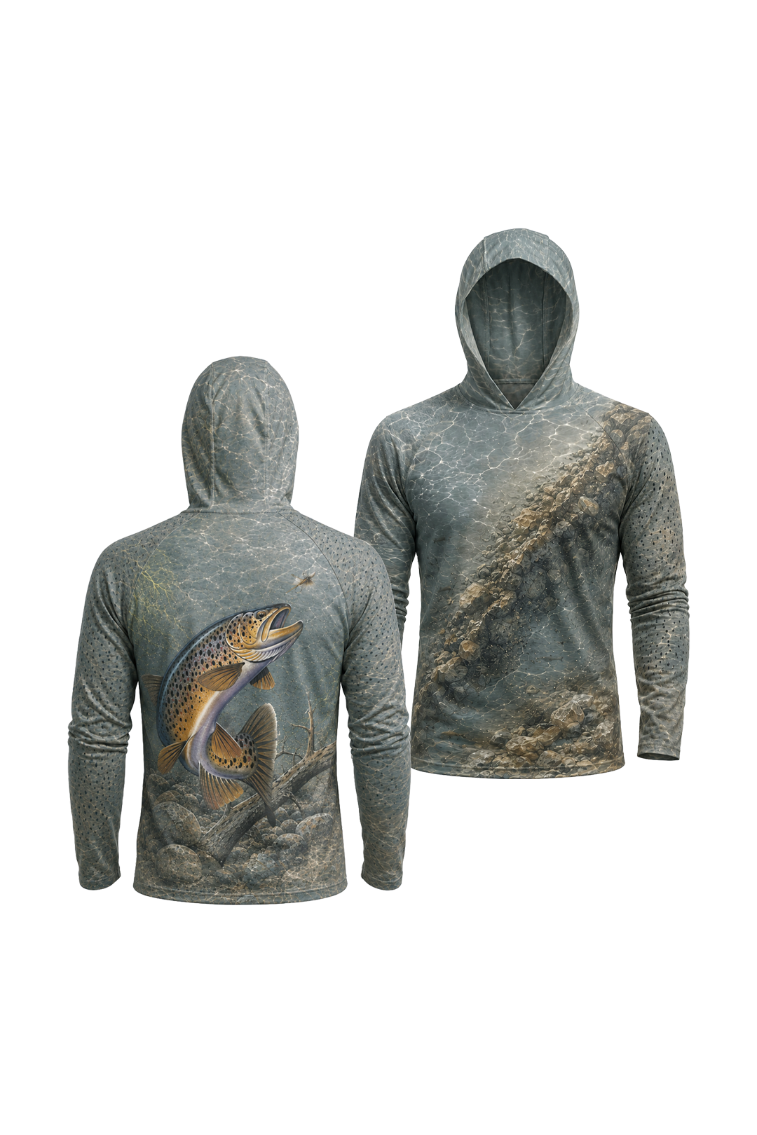 AirLite Fishing Sun Hoodie - Ozark Current Crown Brown - MHL27 image 1