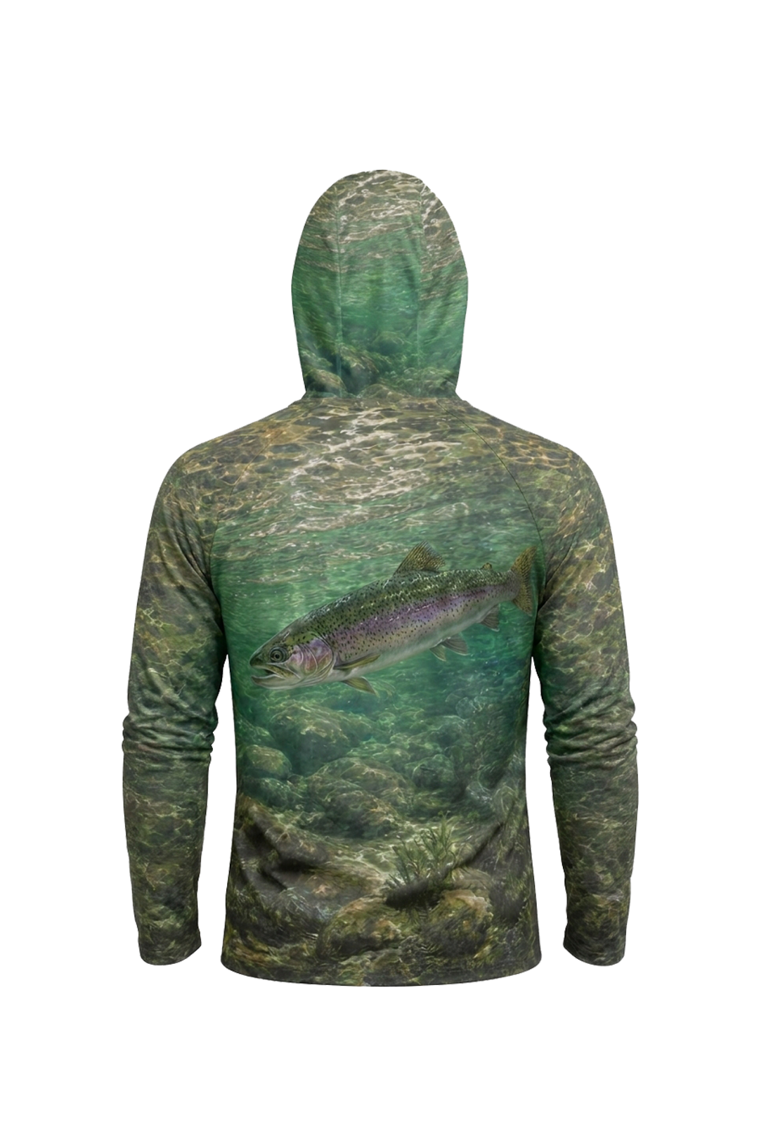 AirLite Fishing Sun Hoodie - Rainbow Current Glide - MHL012 mockup artwork side