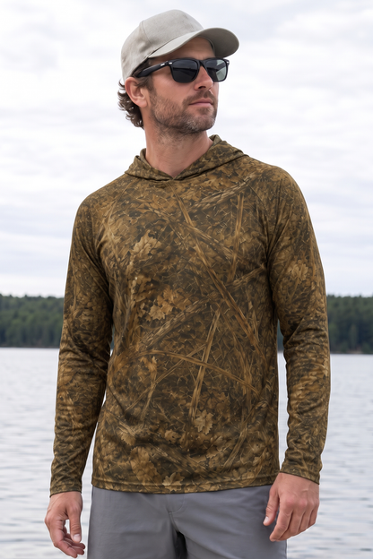 AirLite Fishing Sun Hoodie - Redfish Copper Tide Edge - MHL35 image 3