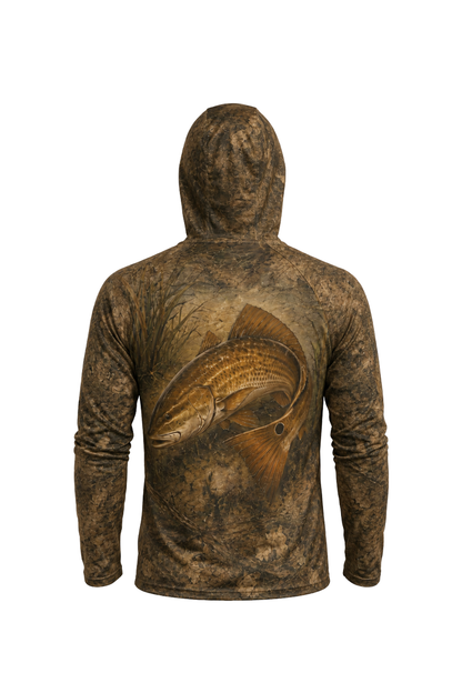 AirLite Fishing Sun Hoodie - Redfish Copper Tide Edge - MHL35 image 5