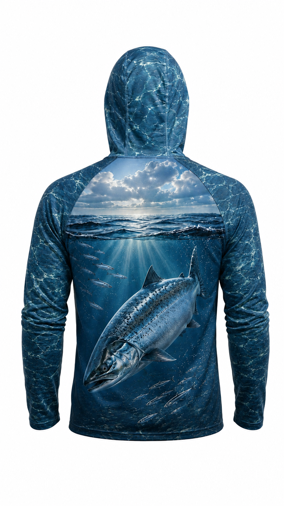 AirLite Fishing Sun Hoodie - River Salmon Depths - MHL32 image 1