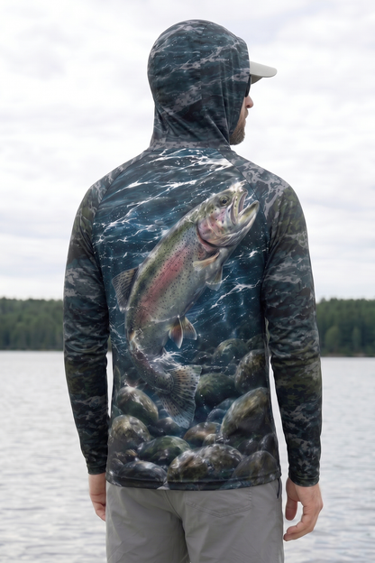 AirLite Fishing Sun Hoodie - River Trout Breaker - MHL008 lifestyle artwork side