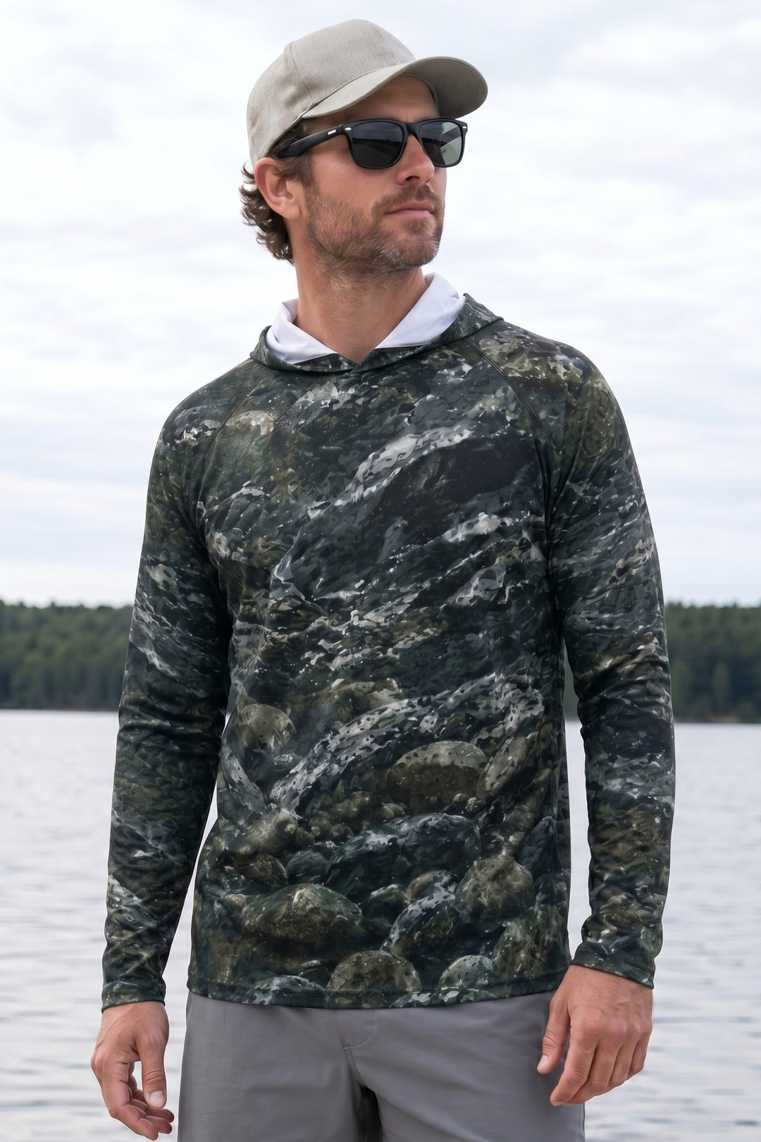 AirLite Fishing Sun Hoodie - River Trout Breaker - MHL008 lifestyle opposite side