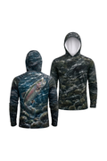 AirLite Fishing Sun Hoodie - River Trout Breaker - MHL008 two shirts front artwork