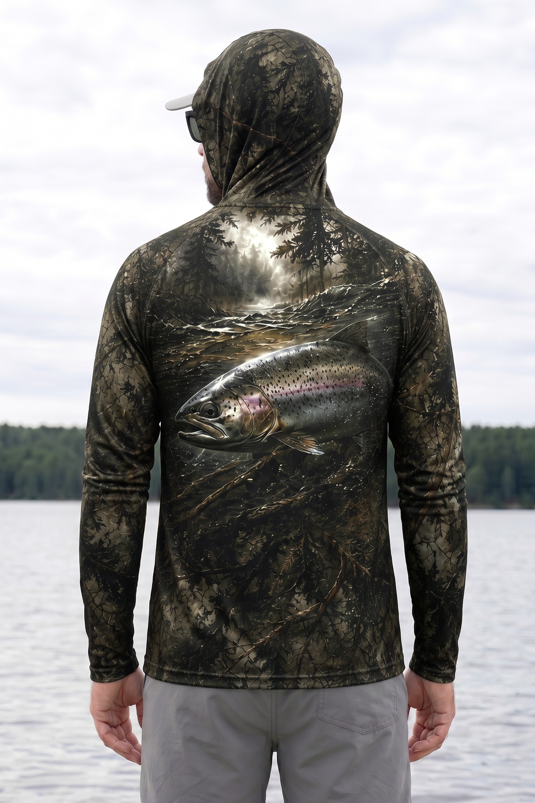 AirLite Fishing Sun Hoodie - River Trout Timber - MHL26 image 2