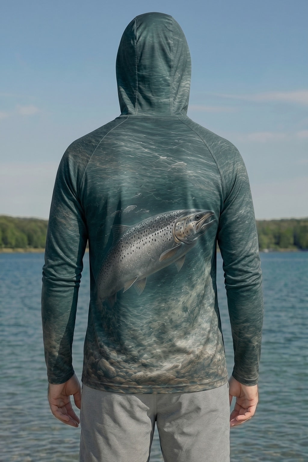 AirLite Fishing Sun Hoodie - Salmon Stonecurrent - MHL022 mockup opposite side