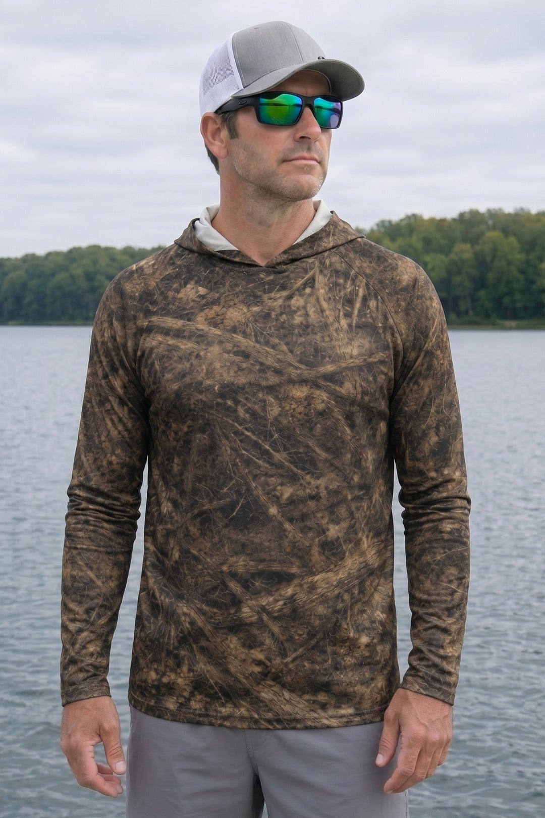 AirLite Fishing Sun Hoodie - Stillwater Catfish - MHL001 lifestyle opposite side