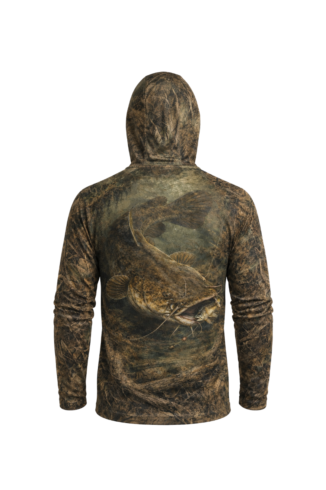AirLite Fishing Sun Hoodie - Stillwater Catfish - MHL001 mockup artwork side