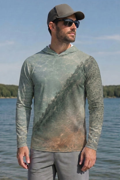 AirLite Fishing Sun Hoodie - Wild Lahontan Trout - MHL010 lifestyle opposite side