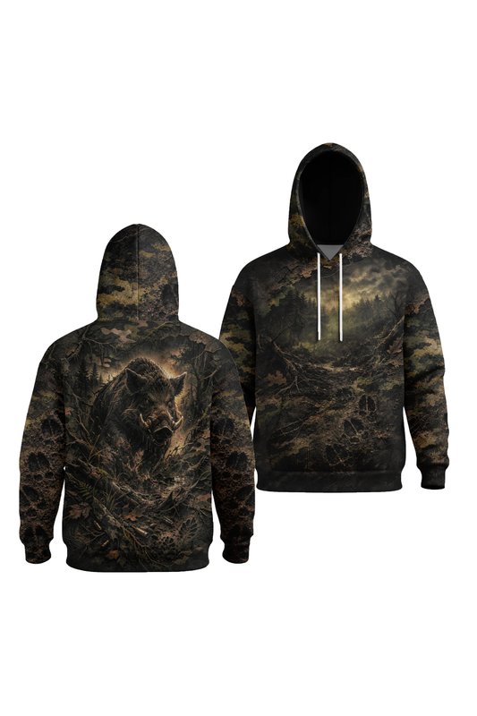 Performance Fleece-Lined Hoodie - Shadow Boar Forest image 1