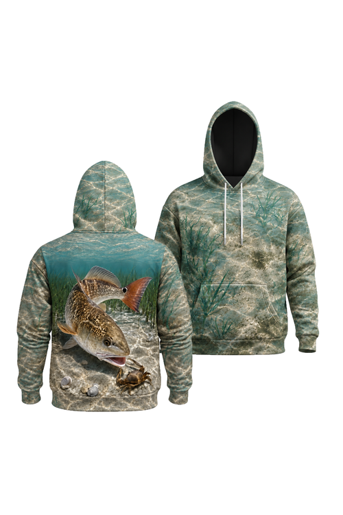 Performance Fleece-Lined Hoodie - Clear Flats Redfish Hunt image 1