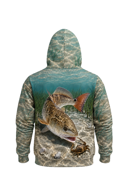 Performance Fleece-Lined Hoodie - Clear Flats Redfish Hunt image 5