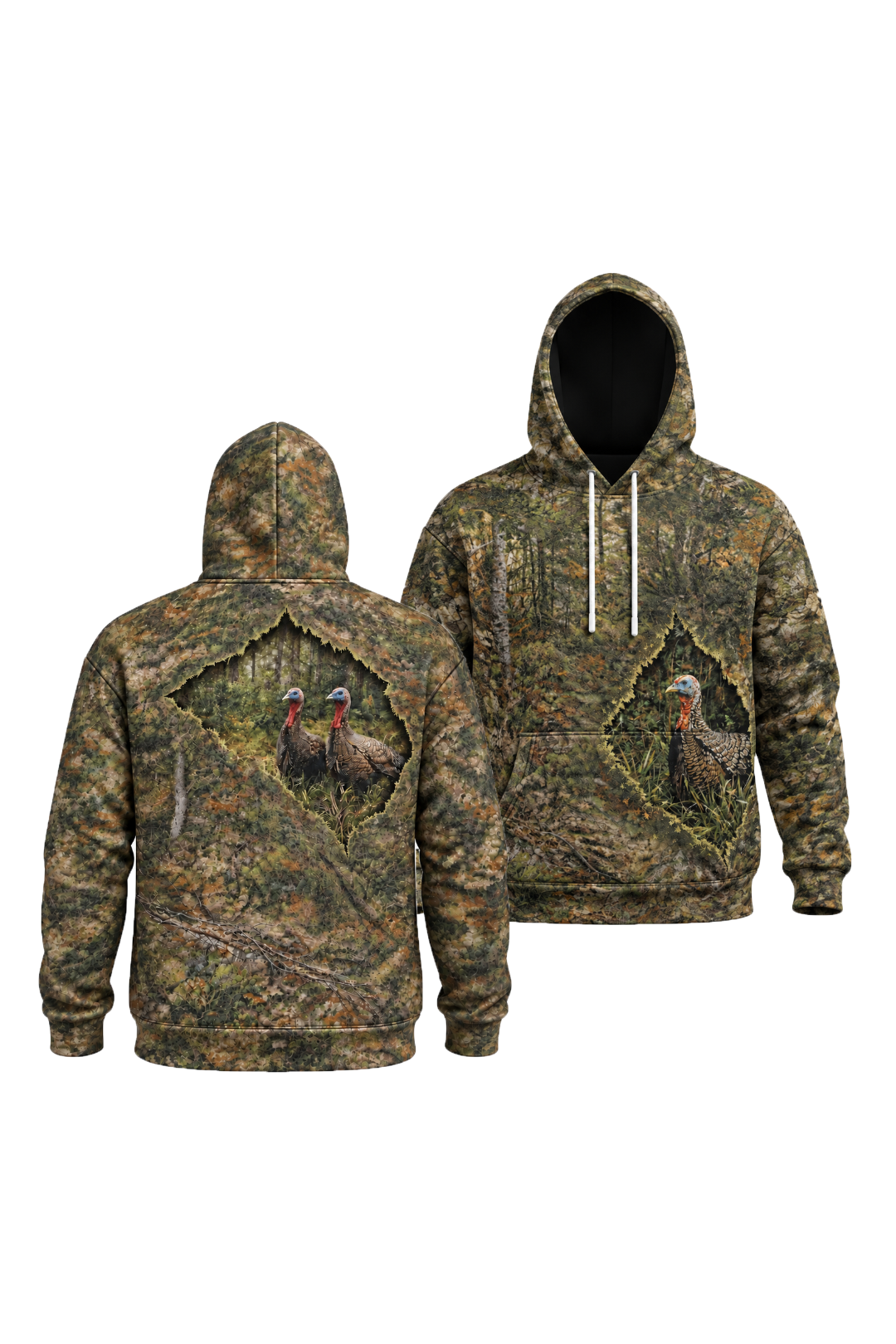 Performance Fleece-Lined Hoodie - Woodland Turkey - WG1T image 1