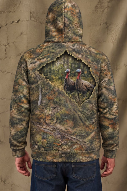Performance Fleece-Lined Hoodie - Woodland Turkey - WG1T image 2