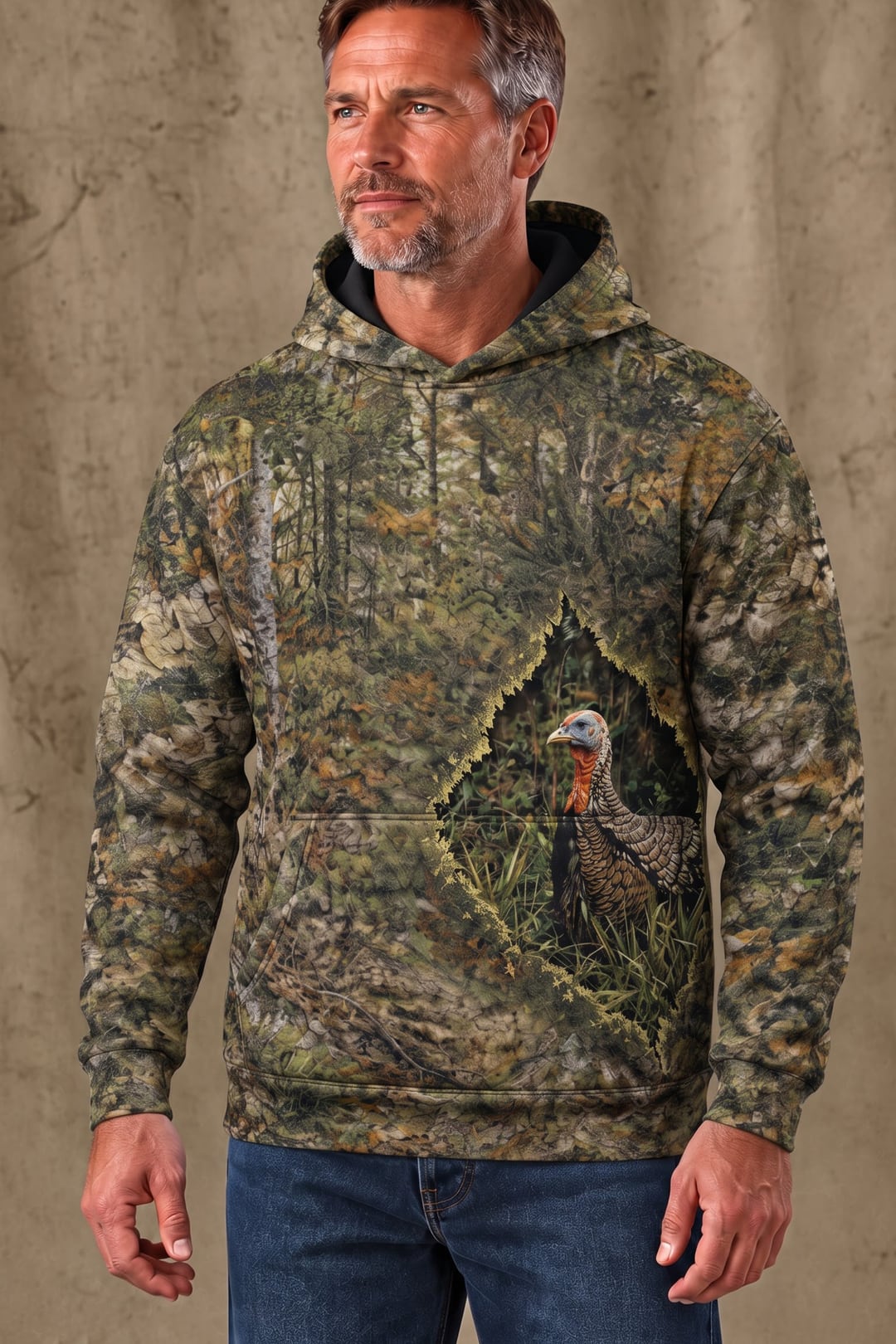 Performance Fleece-Lined Hoodie - Woodland Turkey - WG1T image 3