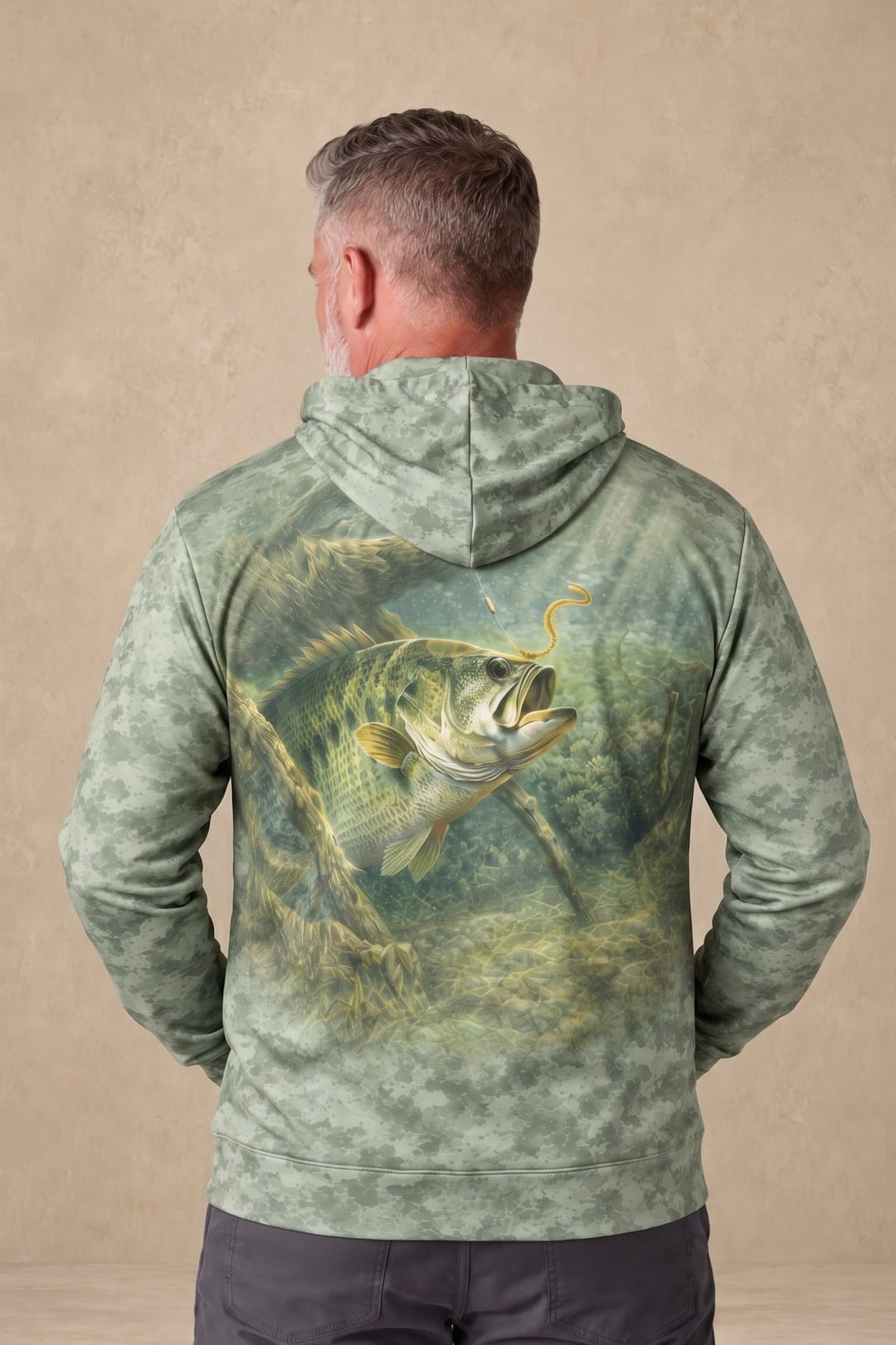 Performance Fleece-Lined Hoodie - Timber Bass Lure image 2
