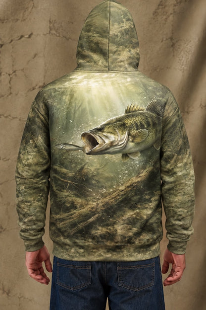 Performance Fleece-Lined Hoodie - Timber Bass Sunray image 2