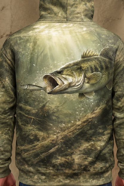 Performance Fleece-Lined Hoodie - Timber Bass Sunray image 4