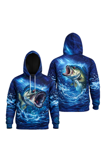 Performance Fleece-Lined Hoodie - Midnight Bass Surge image 1