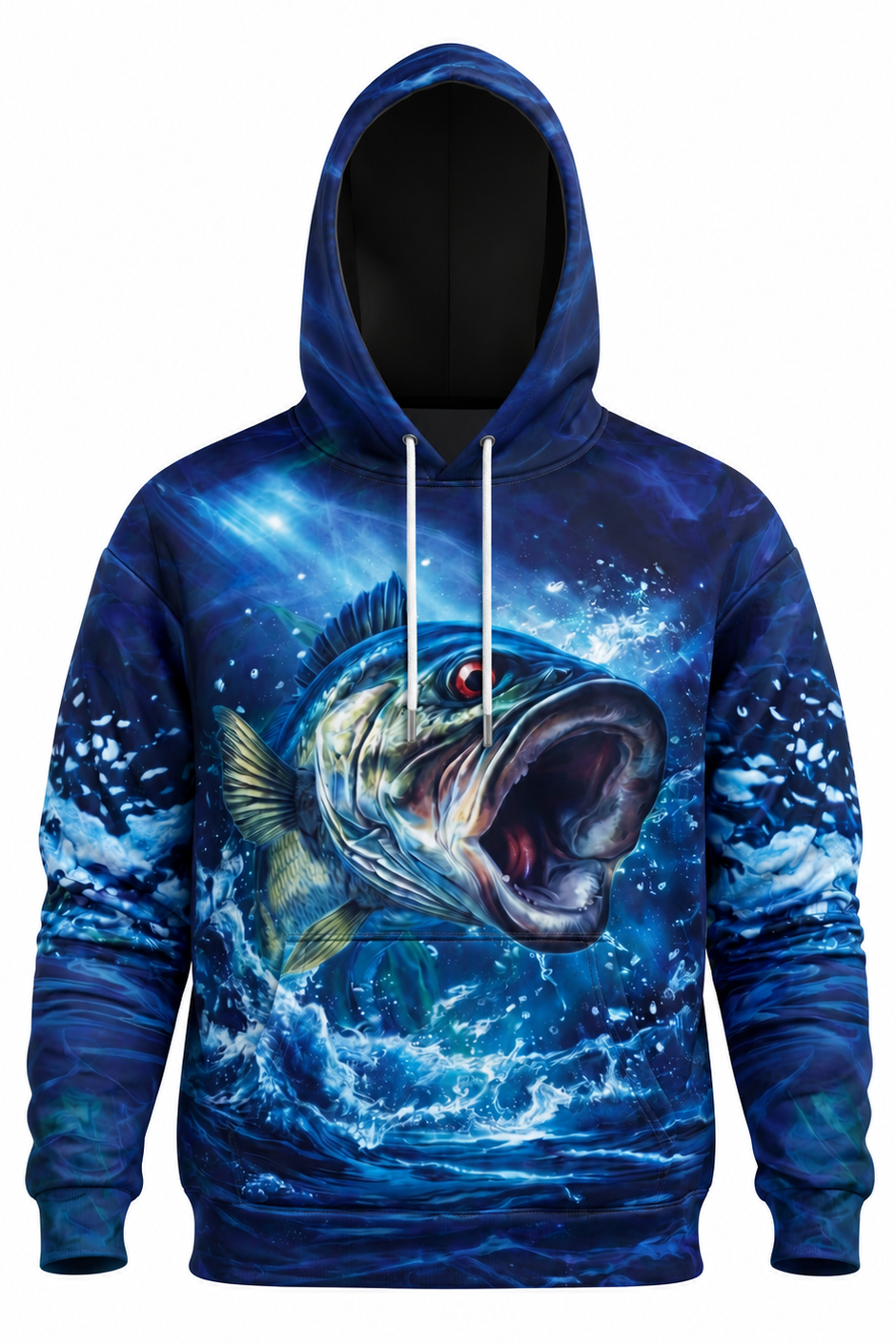 Performance Fleece-Lined Hoodie - Midnight Bass Surge image 6
