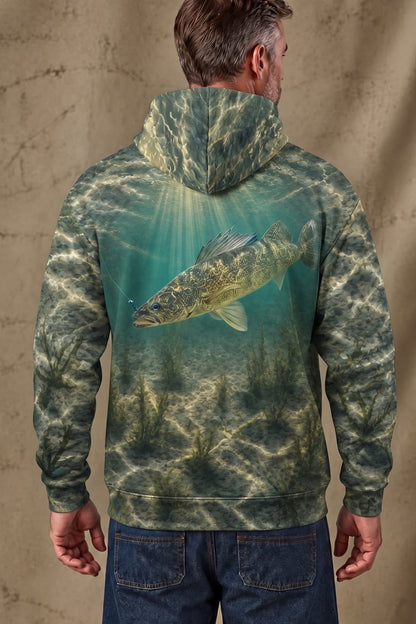 Performance Fleece-Lined Hoodie - Stillwater Walleye image 2