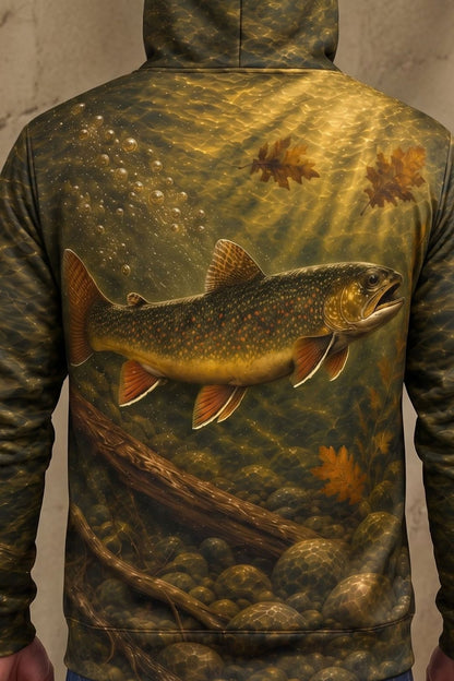 Performance Fleece-Lined Hoodie - Autumn Creek Brookie image 4