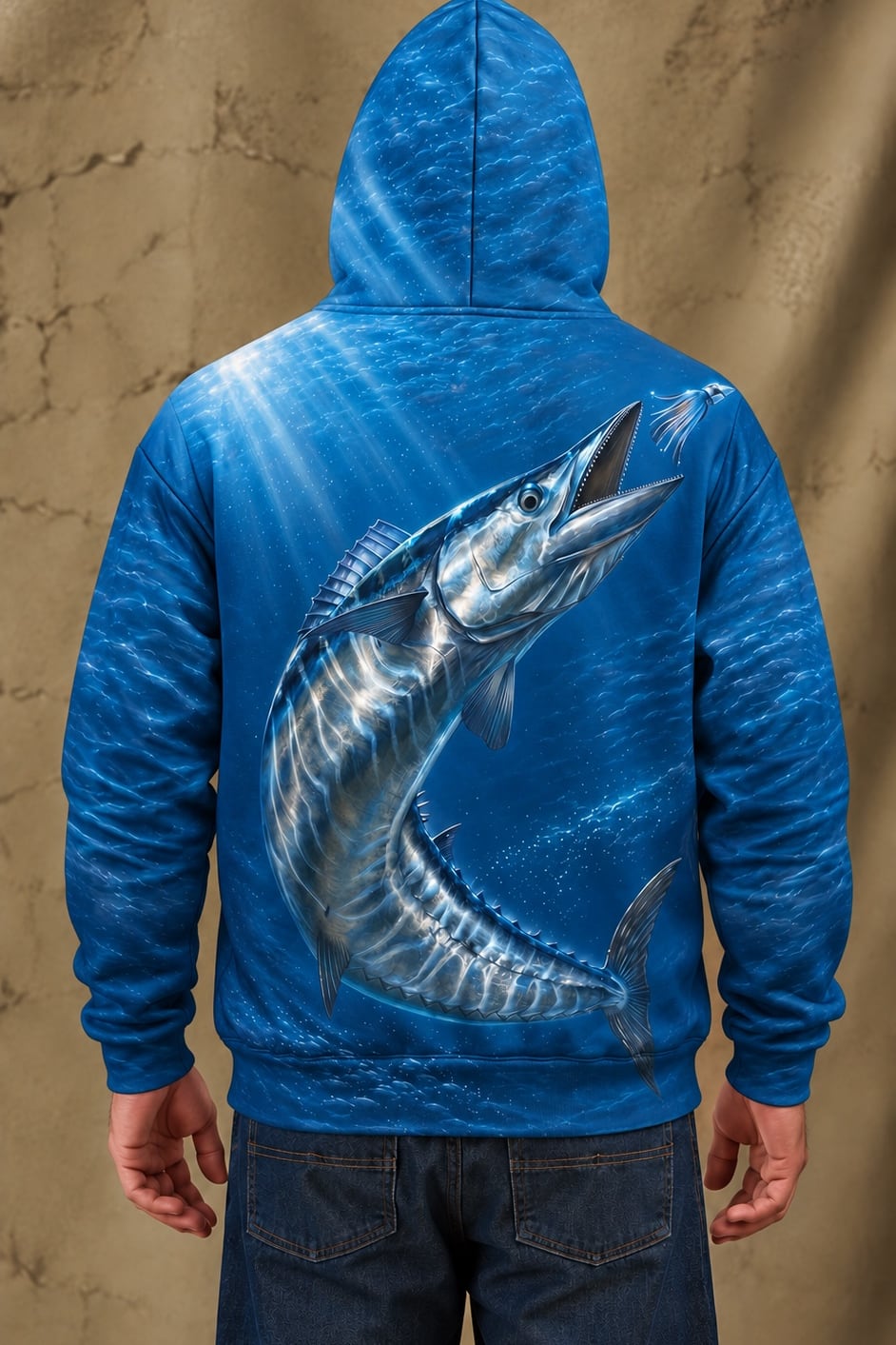Performance Fleece-Lined Hoodie - Wahoo Bluewater Strike image 2
