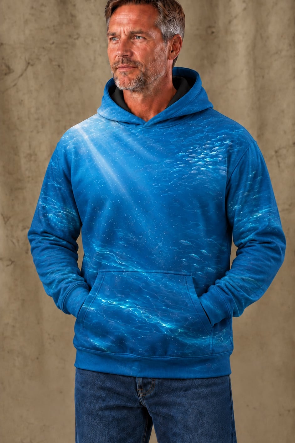 Performance Fleece-Lined Hoodie - Wahoo Bluewater Strike image 3