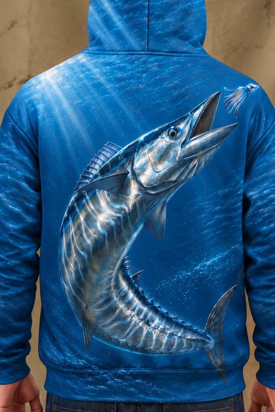 Performance Fleece-Lined Hoodie - Wahoo Bluewater Strike image 4