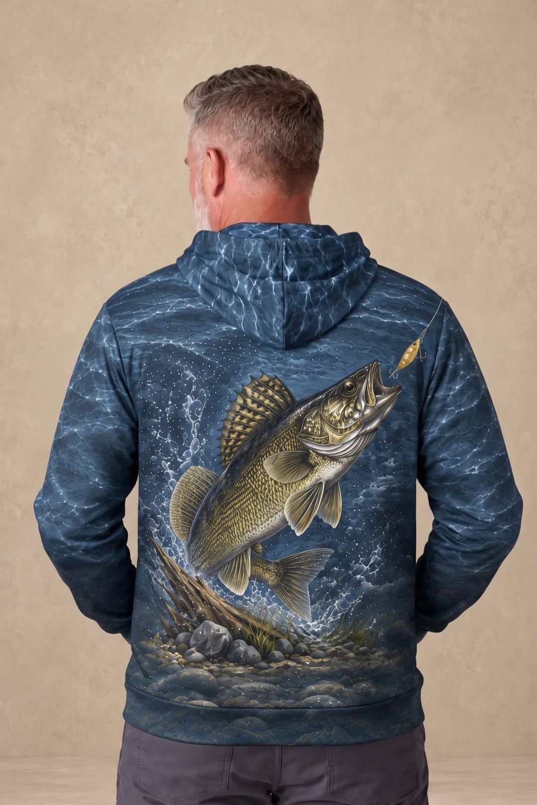 Performance Fleece-Lined Hoodie - Walleye Strike image 2