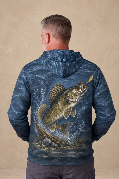 Performance Fleece-Lined Hoodie - Walleye Strike image 2