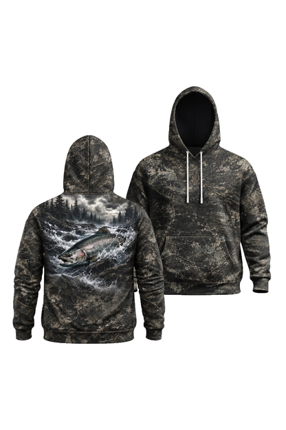 Performance Fleece-Lined Hoodie - River Steelhead Rush image 1