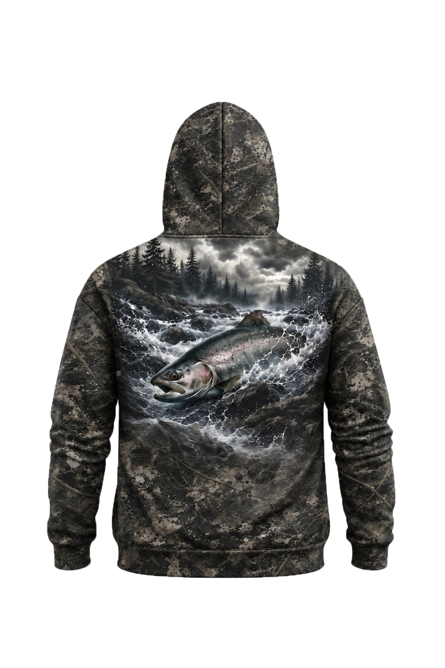 Performance Fleece-Lined Hoodie - River Steelhead Rush image 5