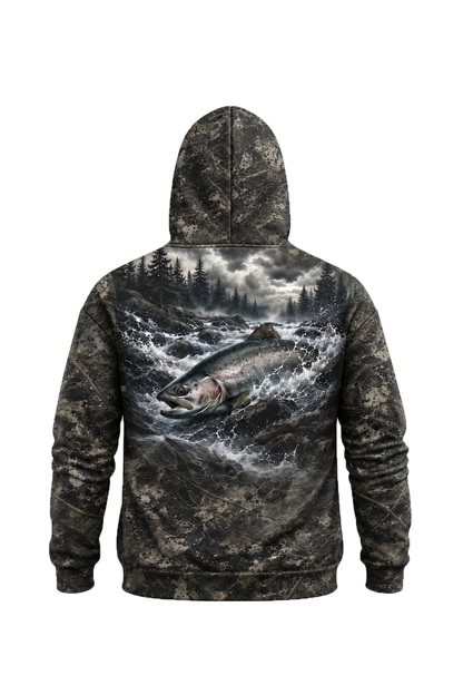 Performance Fleece-Lined Hoodie - River Steelhead Rush image 5