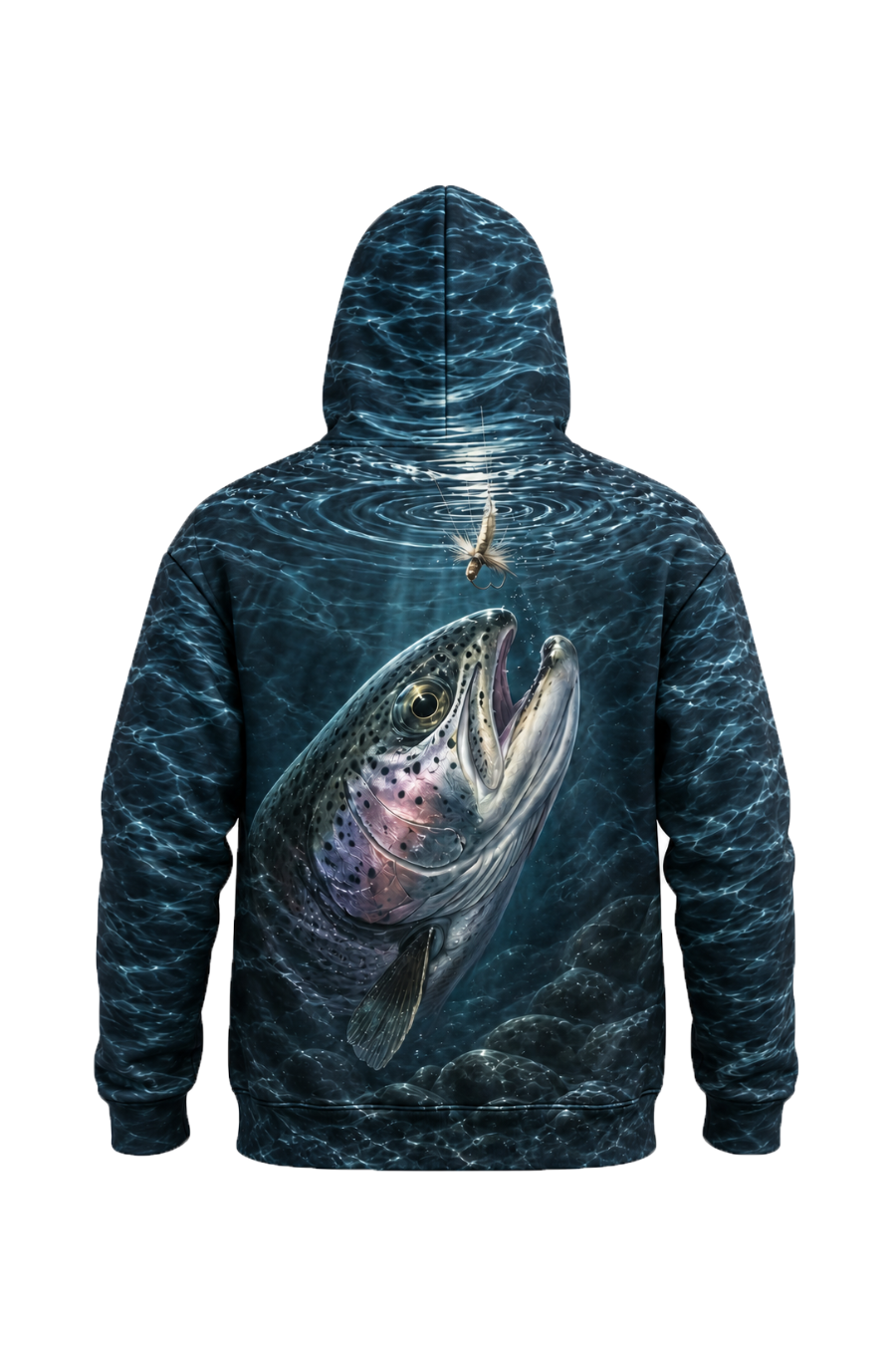 Performance Fleece-Lined Hoodie - River Trout Rise image 5