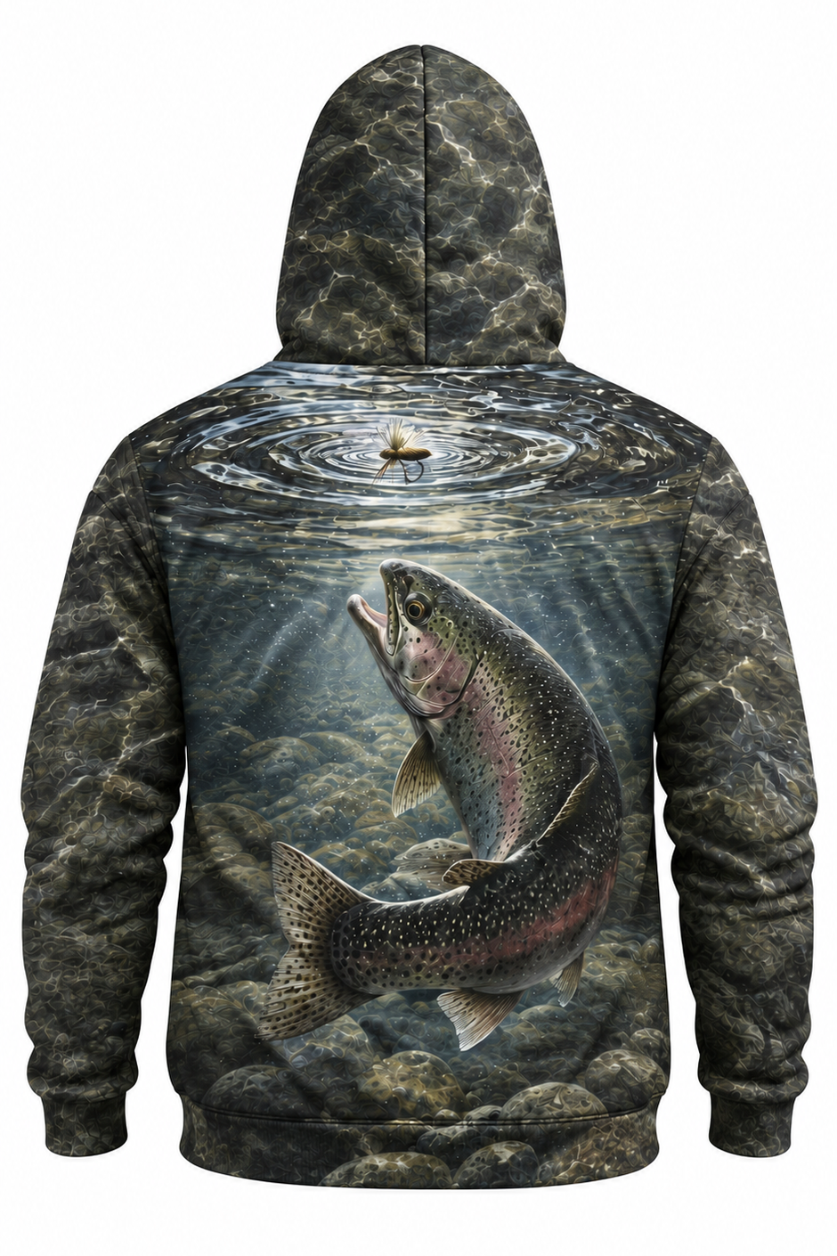 Performance Fleece-Lined Hoodie - River Trout Strike image 5