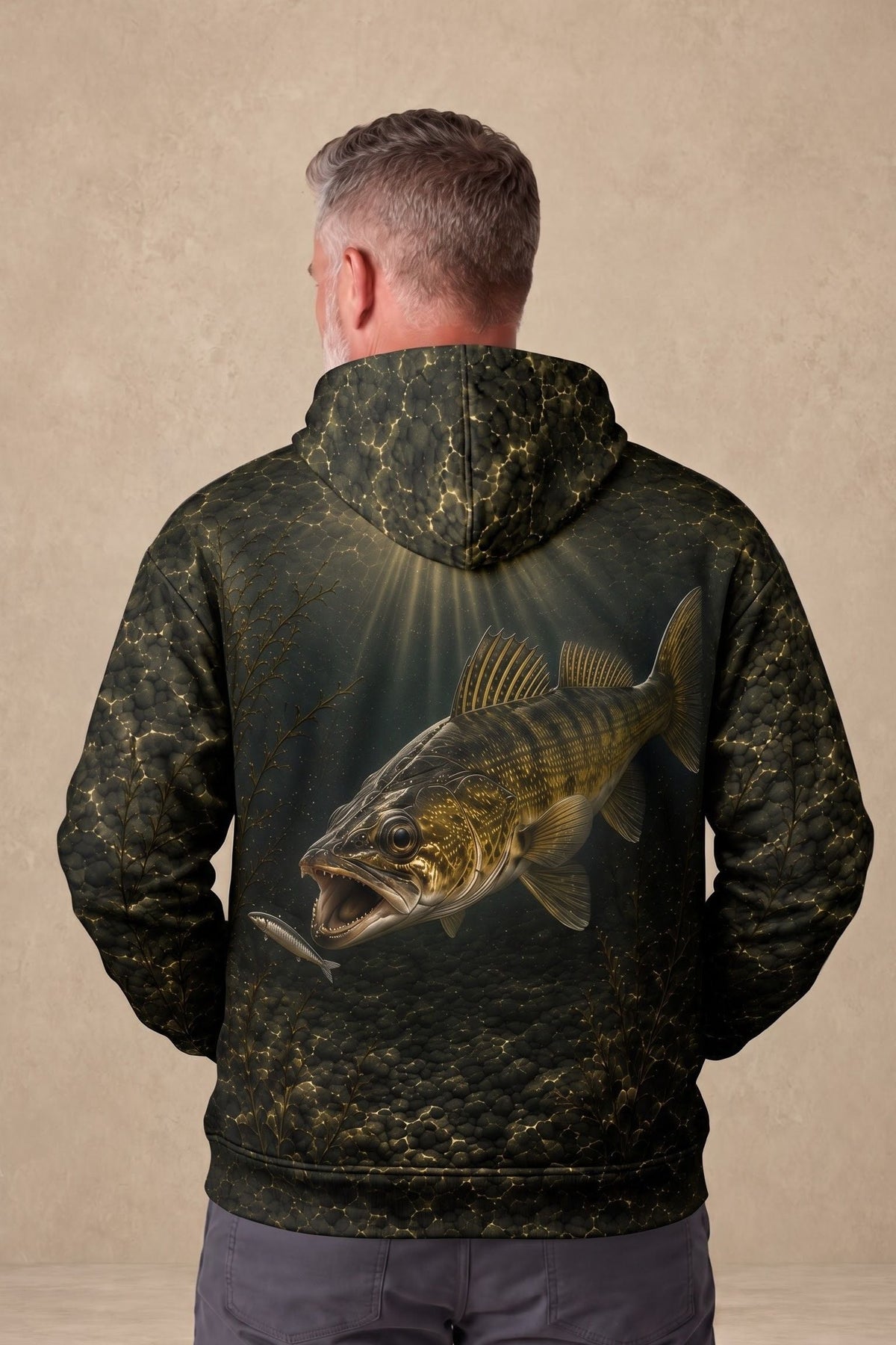 Performance Fleece-Lined Hoodie - Abyssal Sunburst Walleye image 2