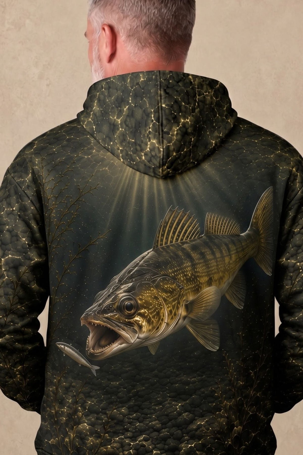 Performance Fleece-Lined Hoodie - Abyssal Sunburst Walleye image 4