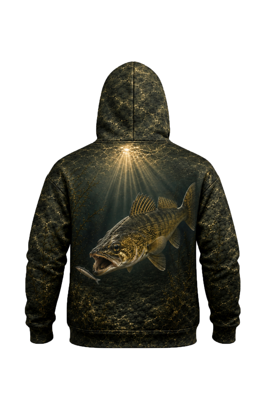 Performance Fleece-Lined Hoodie - Abyssal Sunburst Walleye image 5