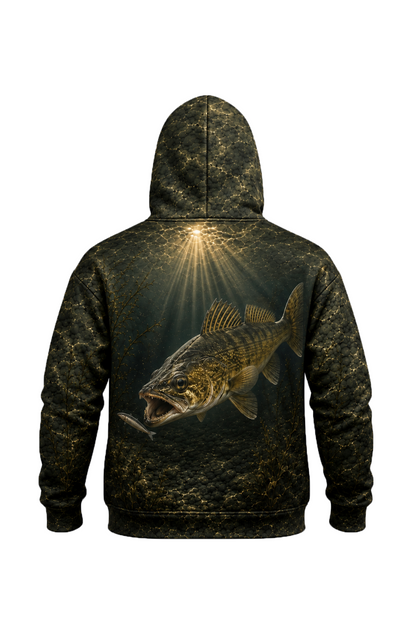 Performance Fleece-Lined Hoodie - Abyssal Sunburst Walleye image 5